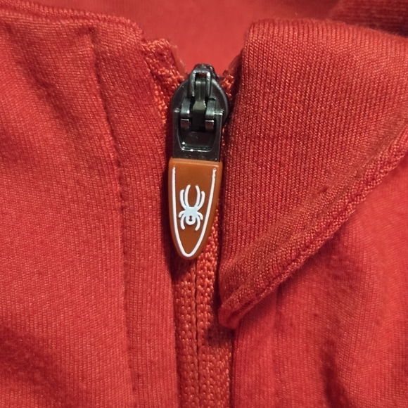 Spyder Women Athleisure Red Freestyle Half Zip Mid Layer Top Thumbholes Medium - Picture 4 of 7